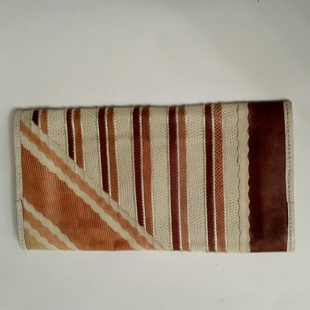 Carlos Falchi Snake Clutch 12" USA Purse Handbag